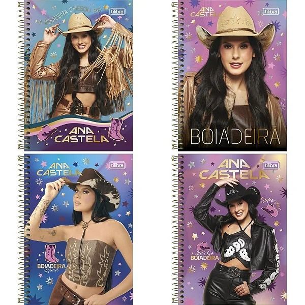 CADERNO ESPIRAL ANA CASTELA 1/4 C.D.